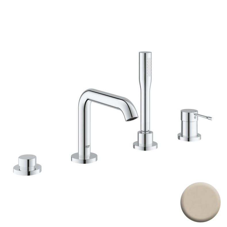 Essence Deck Mount Roman Tub Faucet w/Hand Shower in Polished Nickel