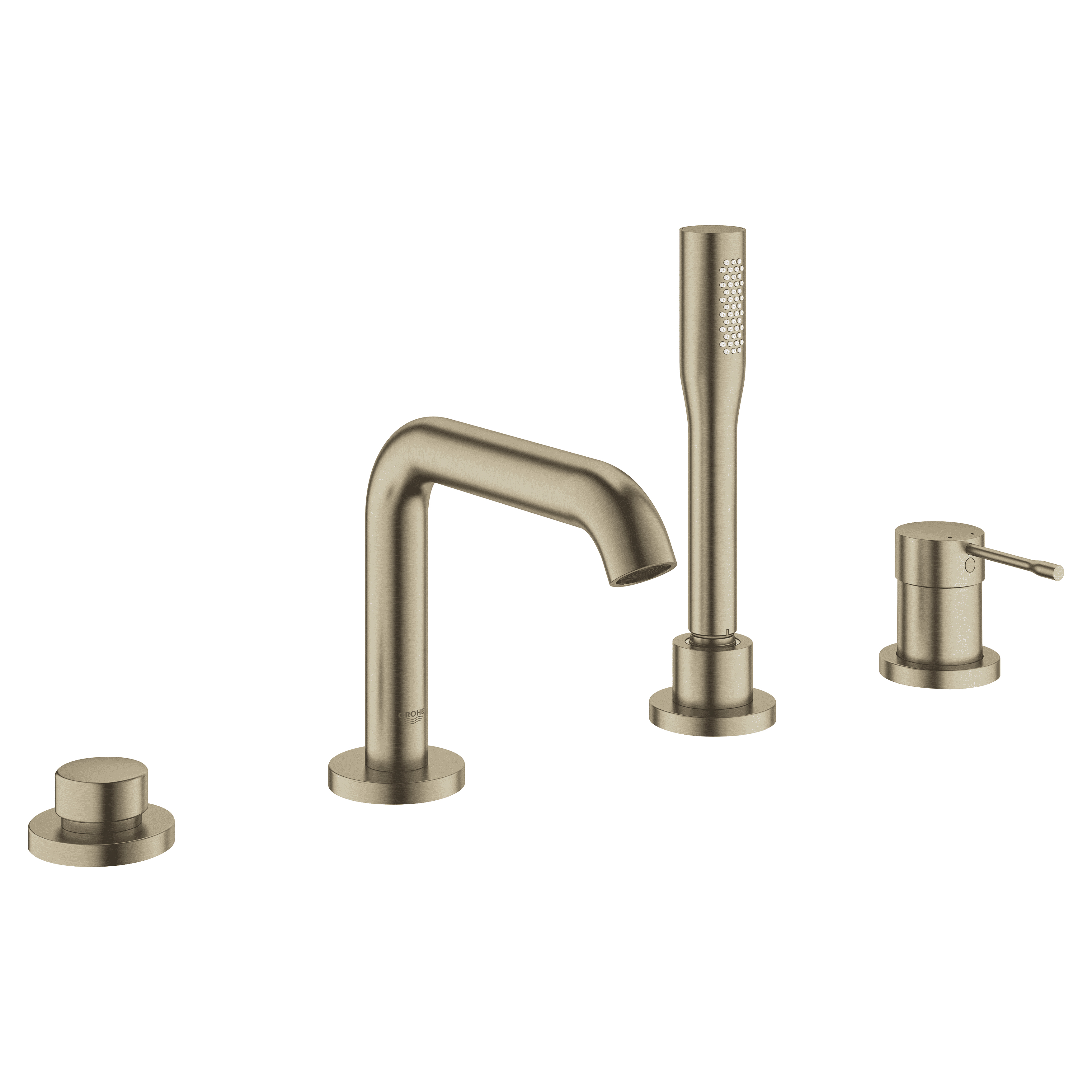 Essence Deck Mount Roman Tub Faucet w/Hand Shower in Brushed Nickel