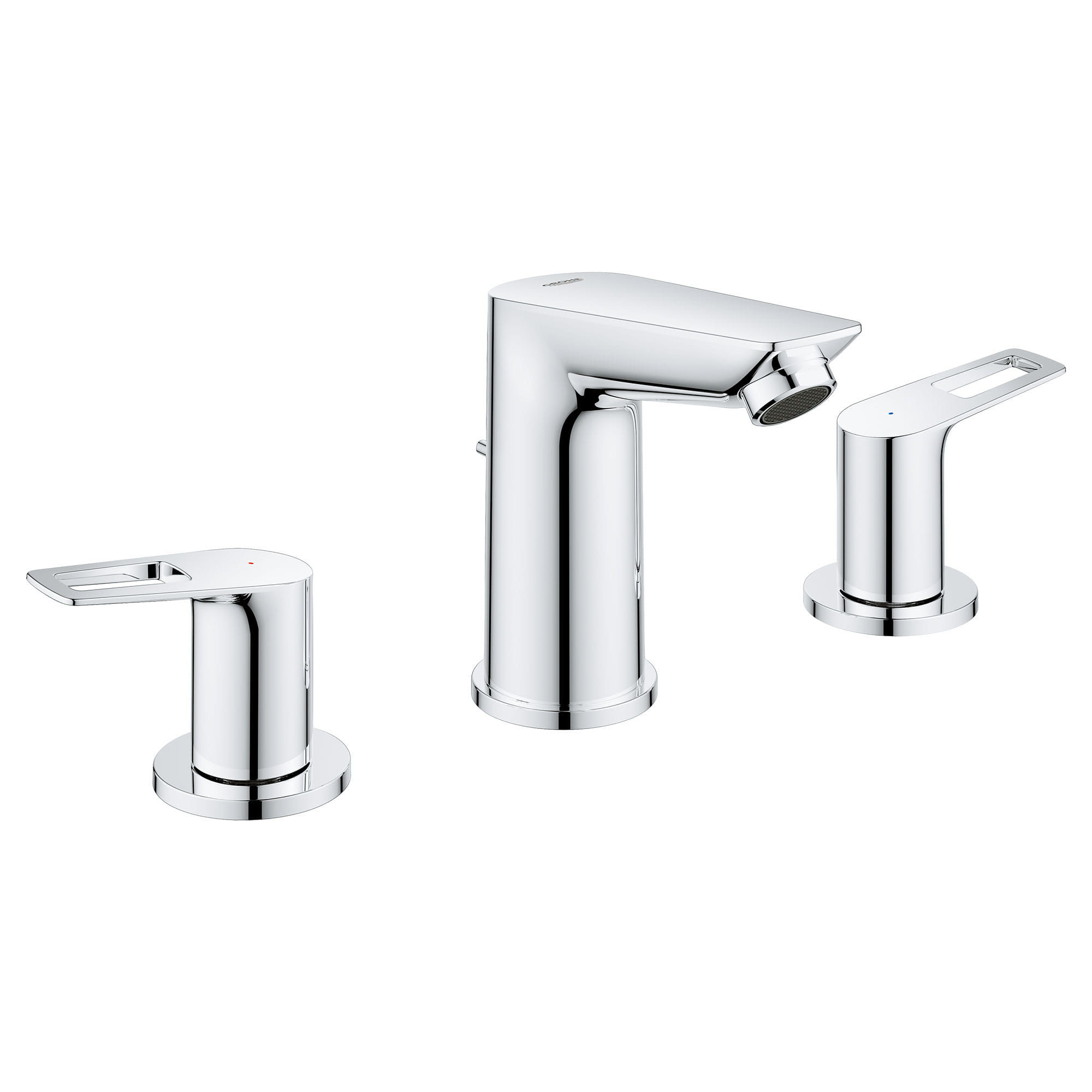 BauLoop 8" Widespread 2-Handle M-Size Lav Faucet in Chrome