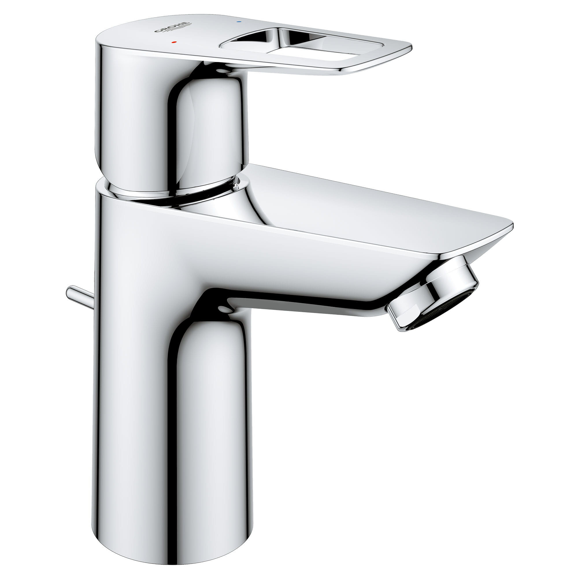 BauLoop Single Hole S-Size Lav Faucet w/Drain in Chrome