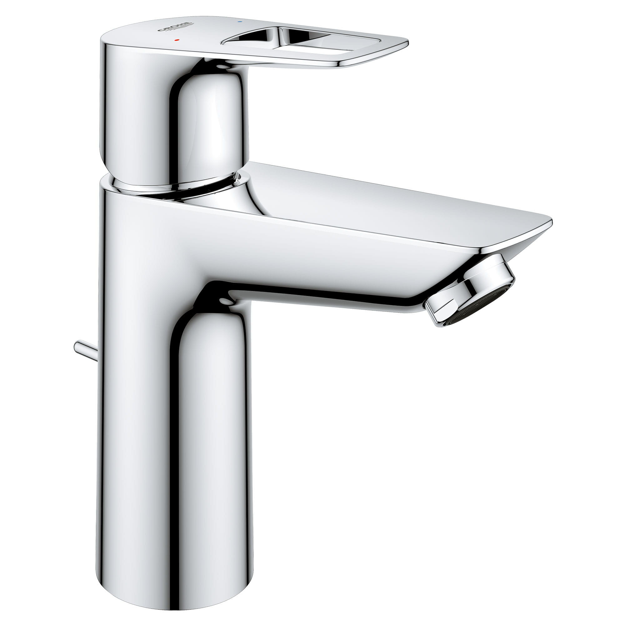 BauLoop Single Hole M-Size Lav Faucet w/Drain in Chrome