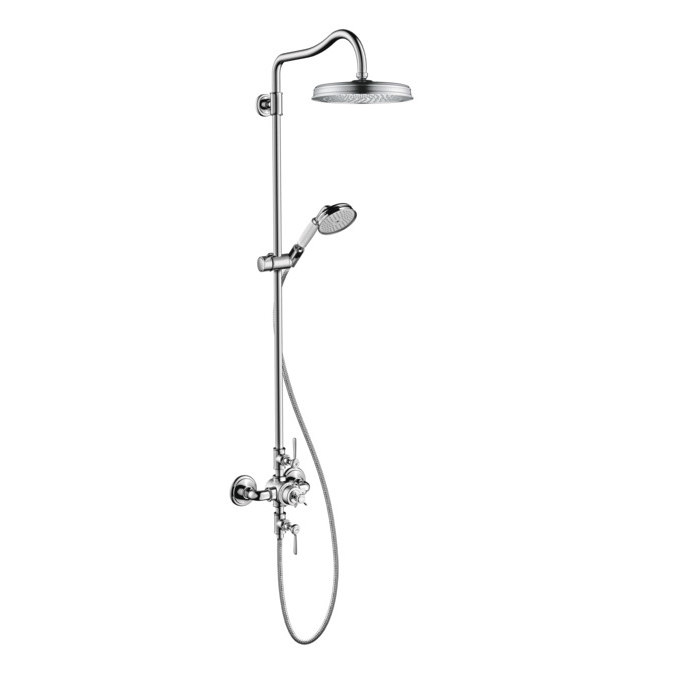 AXOR Montreux Shower System W/Showerhead and Hand Shower In Chrome