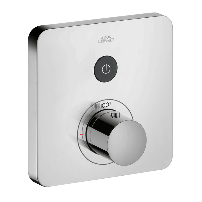 Axor ShowerSelect 1-Func SoftSq Thermostatic Trim in Chrome