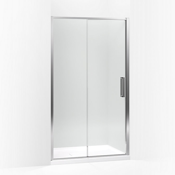Torsion 47-1/4x77" LH Shower Door in Silver & Clear Glass