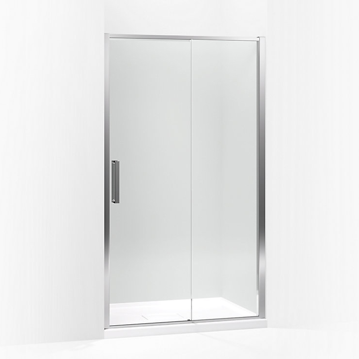 Torsion 47-1/4x77" RH Shower Door in Silver & Clear Glass