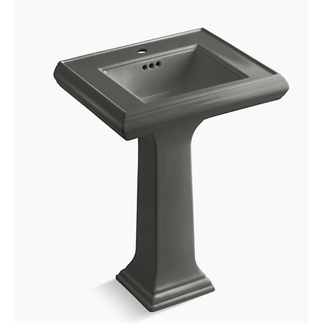 Memoirs 24" Pedestal Sink & Base w/1 Faucet Hole in Grey