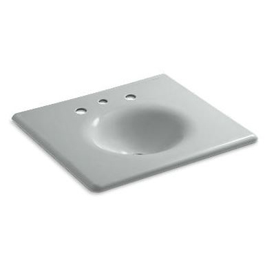 Iron 25x22" Single Bowl Vanity Top in Ice Gray w/8" Faucet Hole