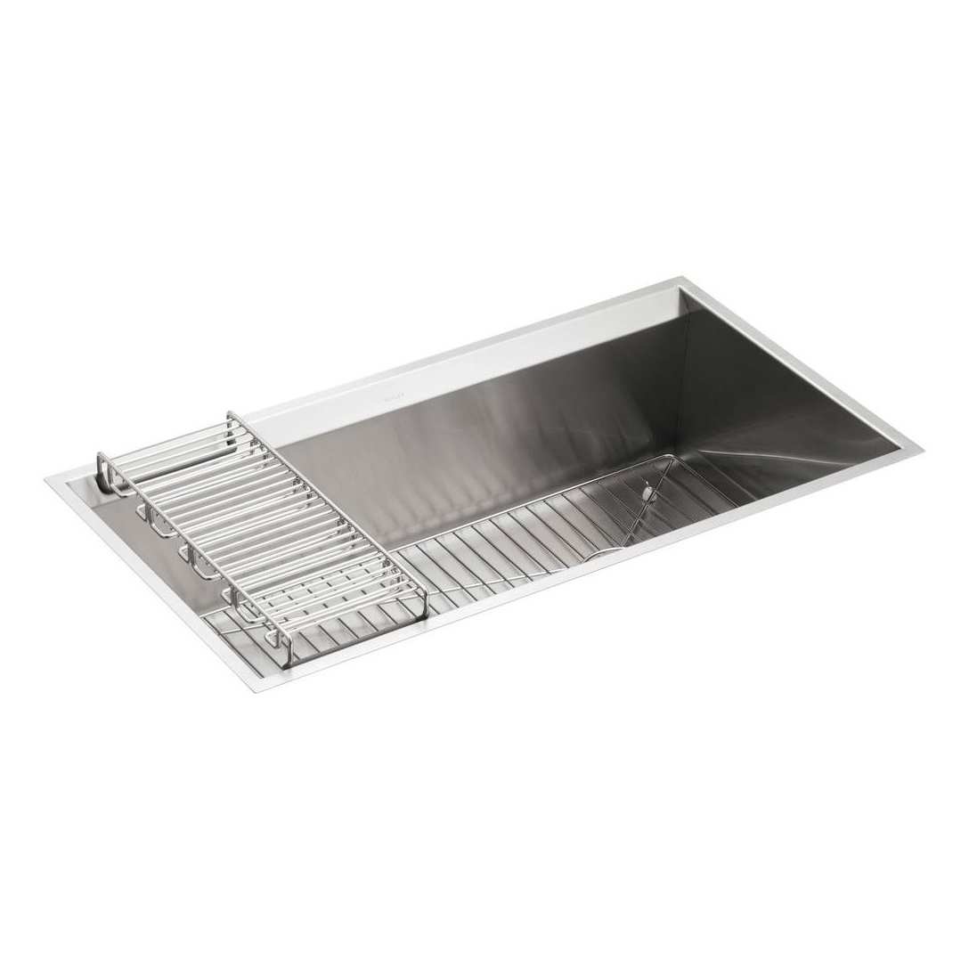 8 Degree 33x18x10" Stainless Steel Single Bowl Sink Kit
