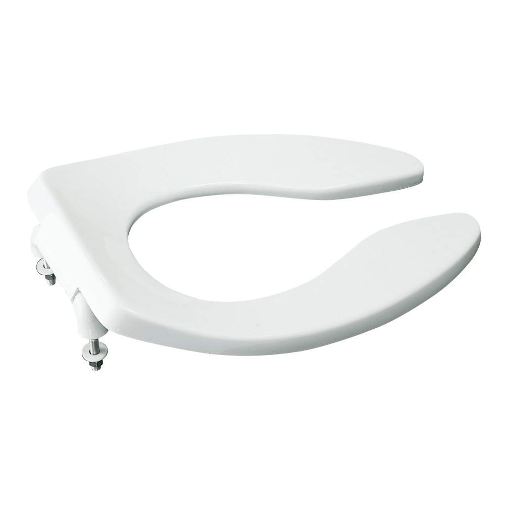 Lustra Elongated Open Front Toilet Seat w/Check Hinge in White
