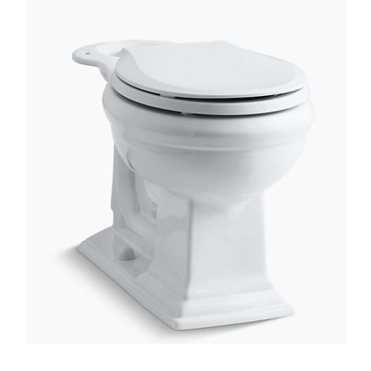 Memoirs Comfort Height Round Front Toilet Bowl Only in White **SEAT NOT INCLUDED**