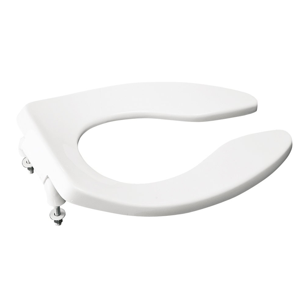 Lustra White Open Front Elongated Toilet Seat