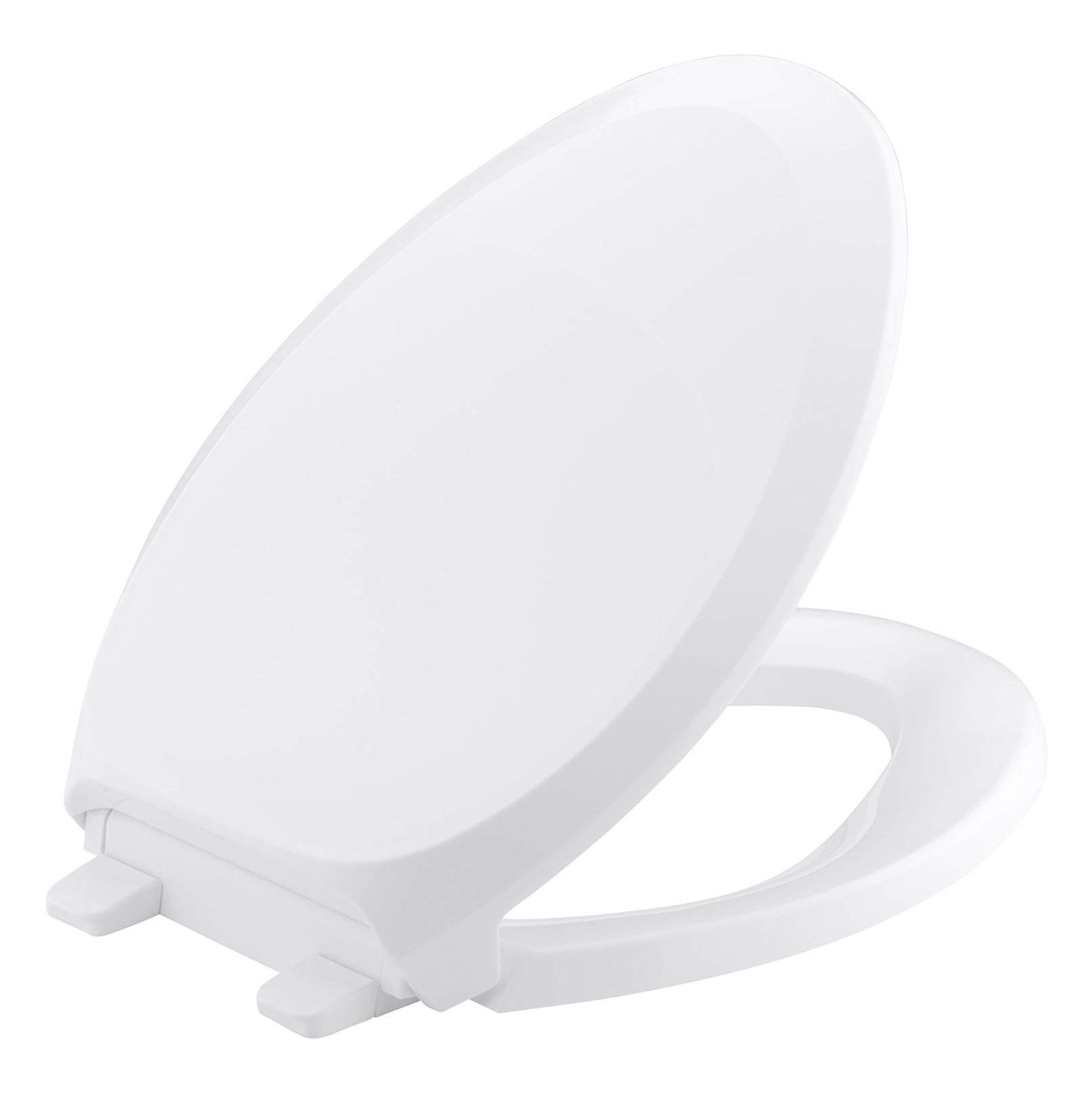 French Curve Closed Front Elongated Toilet Seat in White