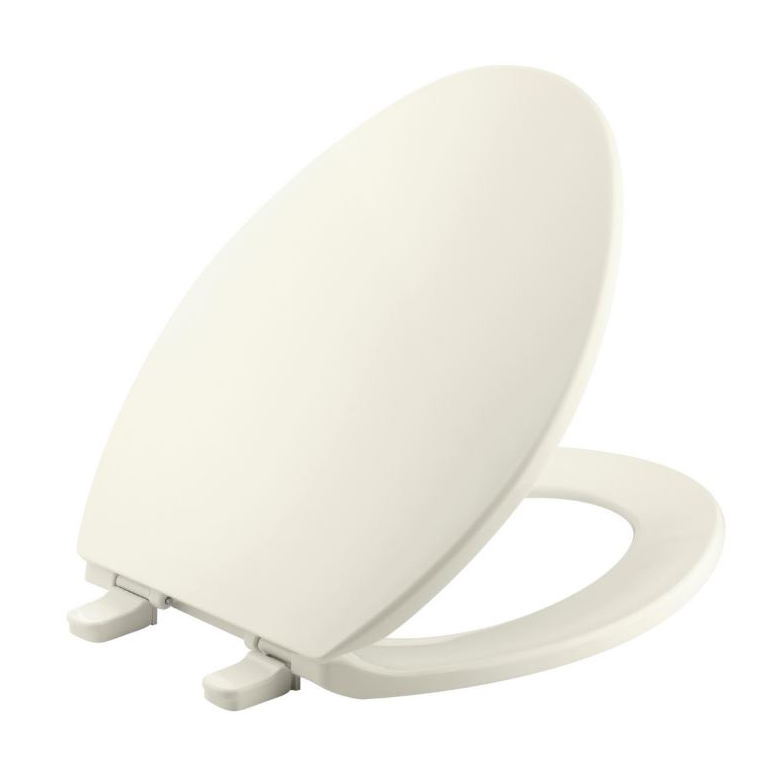 Brevia Biscuit Elongated Toilet Seat w/Quick-Release Hinges