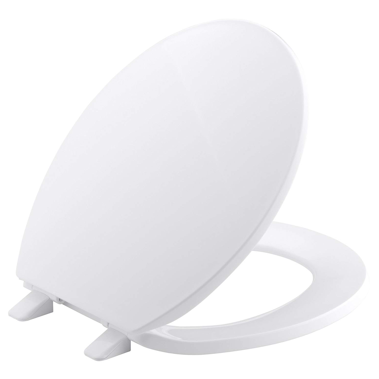 Brevia White Round Toilet Seat w/Quick-Release Hinges