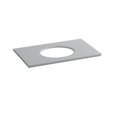 Solid/Expressions 37x22" Single Bowl Vanity Top in Ice Gray