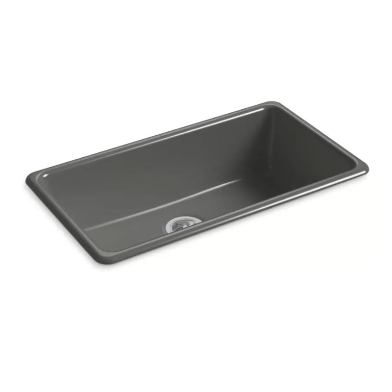Iron/Tones 33x18-3/4x9-5/8" Dual Mount Kitchen Sink in Grey