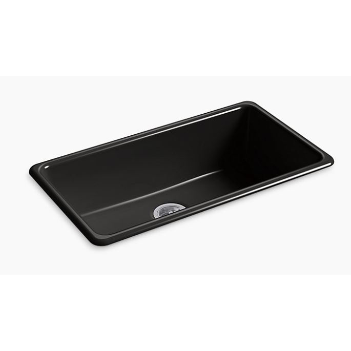Iron/Tones 33x18-3/4x9-5/8" Dual Mount Kitchen Sink in Black