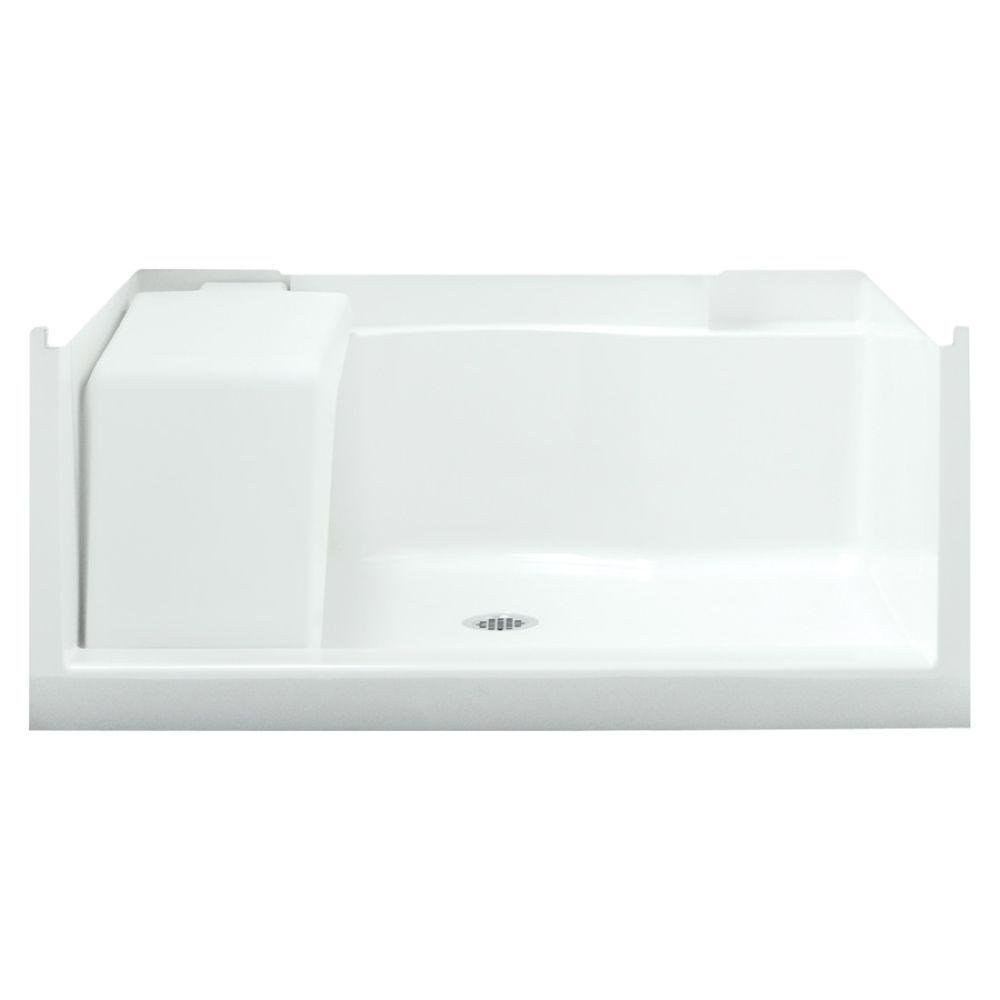 Accord 48x36x21-1/2" Vikrell Seated Shower Base in White
