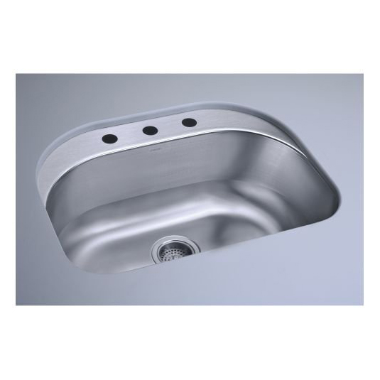 Cinch 26-7/16x14-7/8x9-5/16" Stainless Steel Sink w/3 Holes