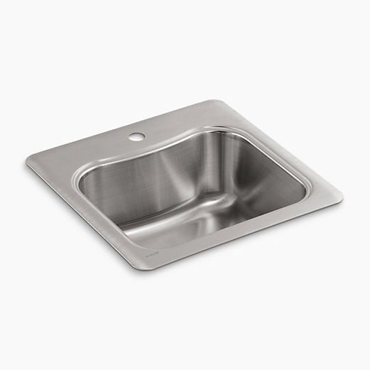 Staccato 20x20x8-5/16" Stainless Steel Bar Sink w/1 Hole