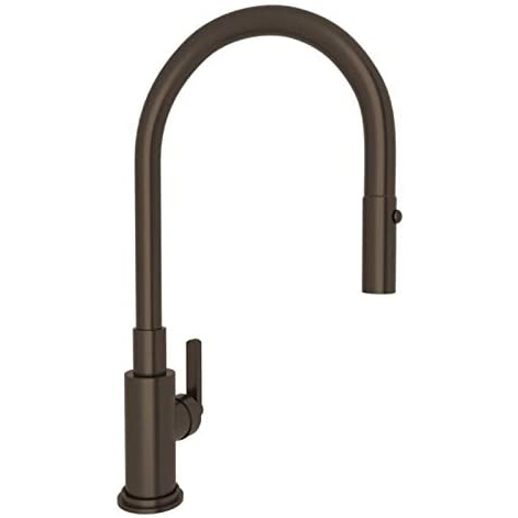 Lombardia Single Hole Pull-Down Kitchen Faucet in Tuscan Brass