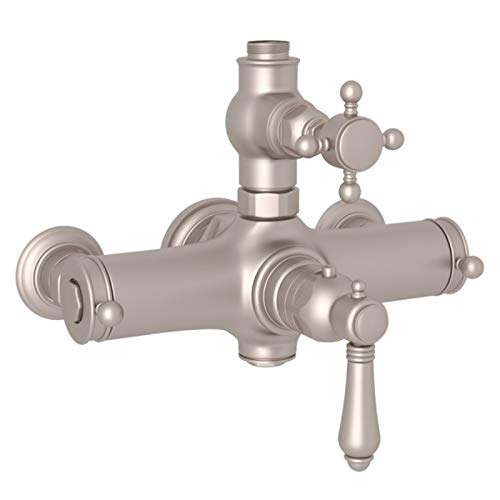 Italian Country Wall Mounted Thermostatic Valve In Satin Nickel