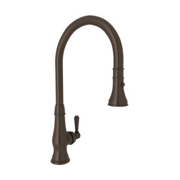 Country Patrizia Single Hole Kitchen Faucet in Tuscan Brass