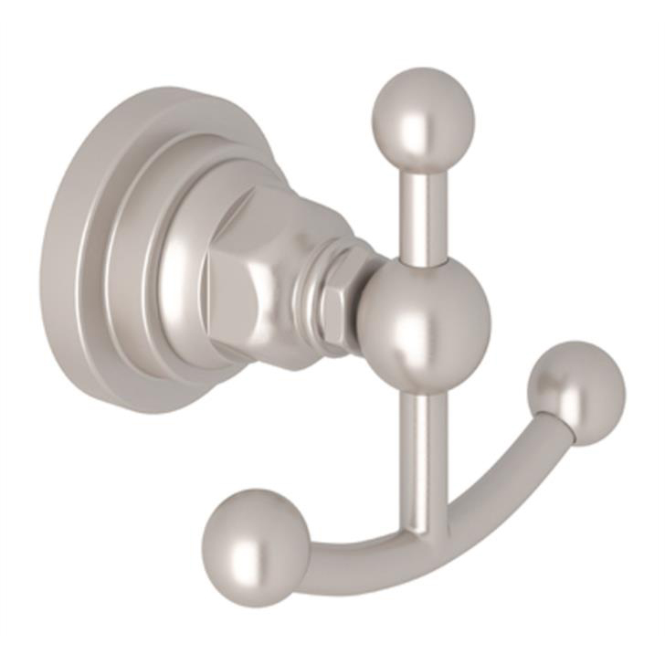 Campo Double Robe Hook in Satin Nickel