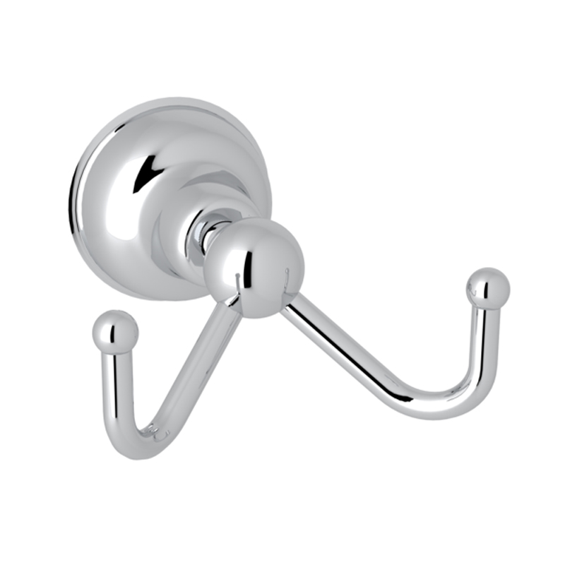 Cisal Double Robe Hook in Polished Chrome