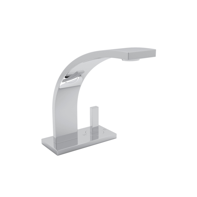 Wave Single Hole Lav Faucet in Polished Chrome