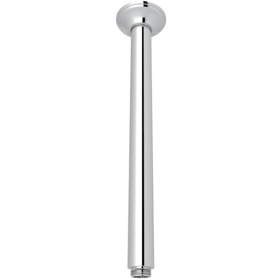 Shower Collection Ceiling Mount Shower Arm & Flange In Polished Chrome