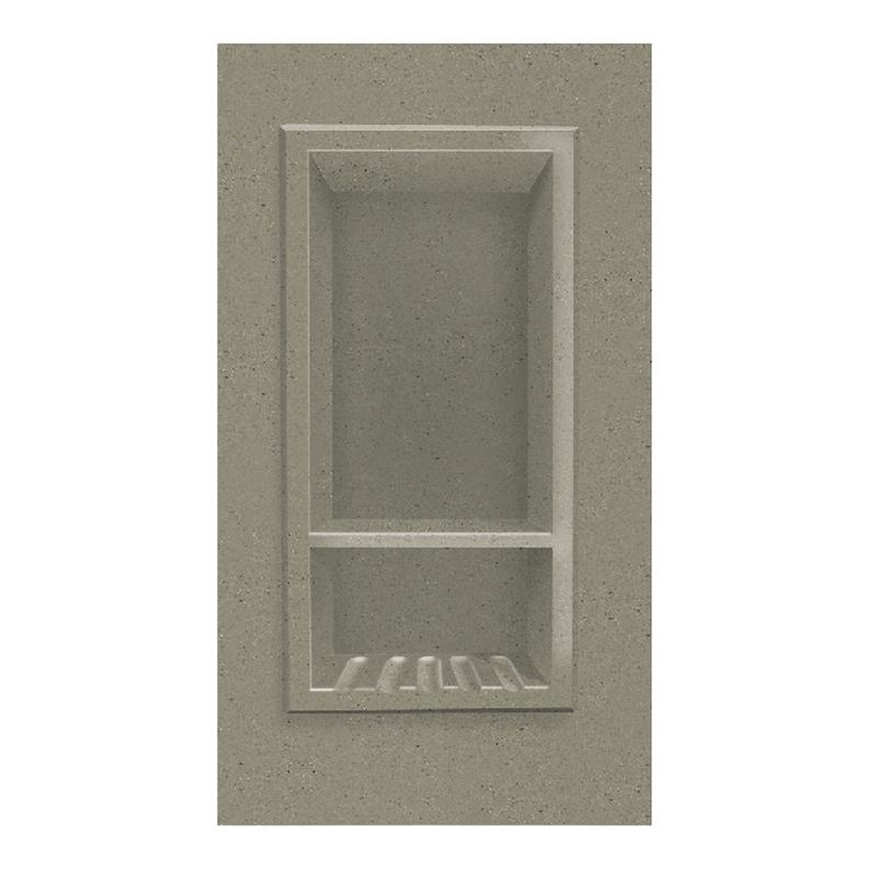 Decor 7-1/2x4x15" Recessed Shampoo Caddy in Peppered Sage