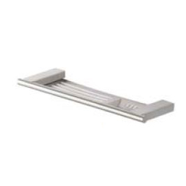 Maddox 16" Soap Dish and Shelf in Brushed Stainless