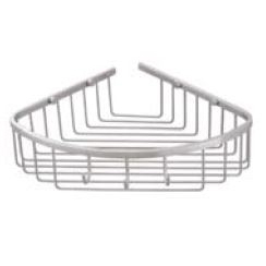 Corner 12-1/64" Shower Basket in Brushed Stainless