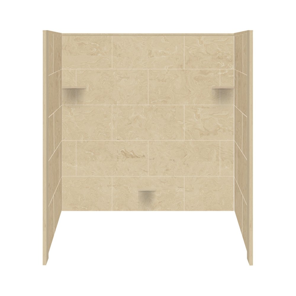 Studio 60x32x60" Tub Wall Kit in Almond Sky