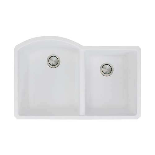 Aversa 31-3/8x20-1/2x9-1/2" 1-3/4 Dbl Bowl Sink in White