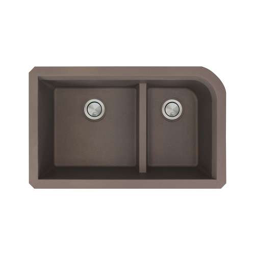 Radius 31-3/4x19-1/4x9-1/2" Double Bowl Sink in Espresso