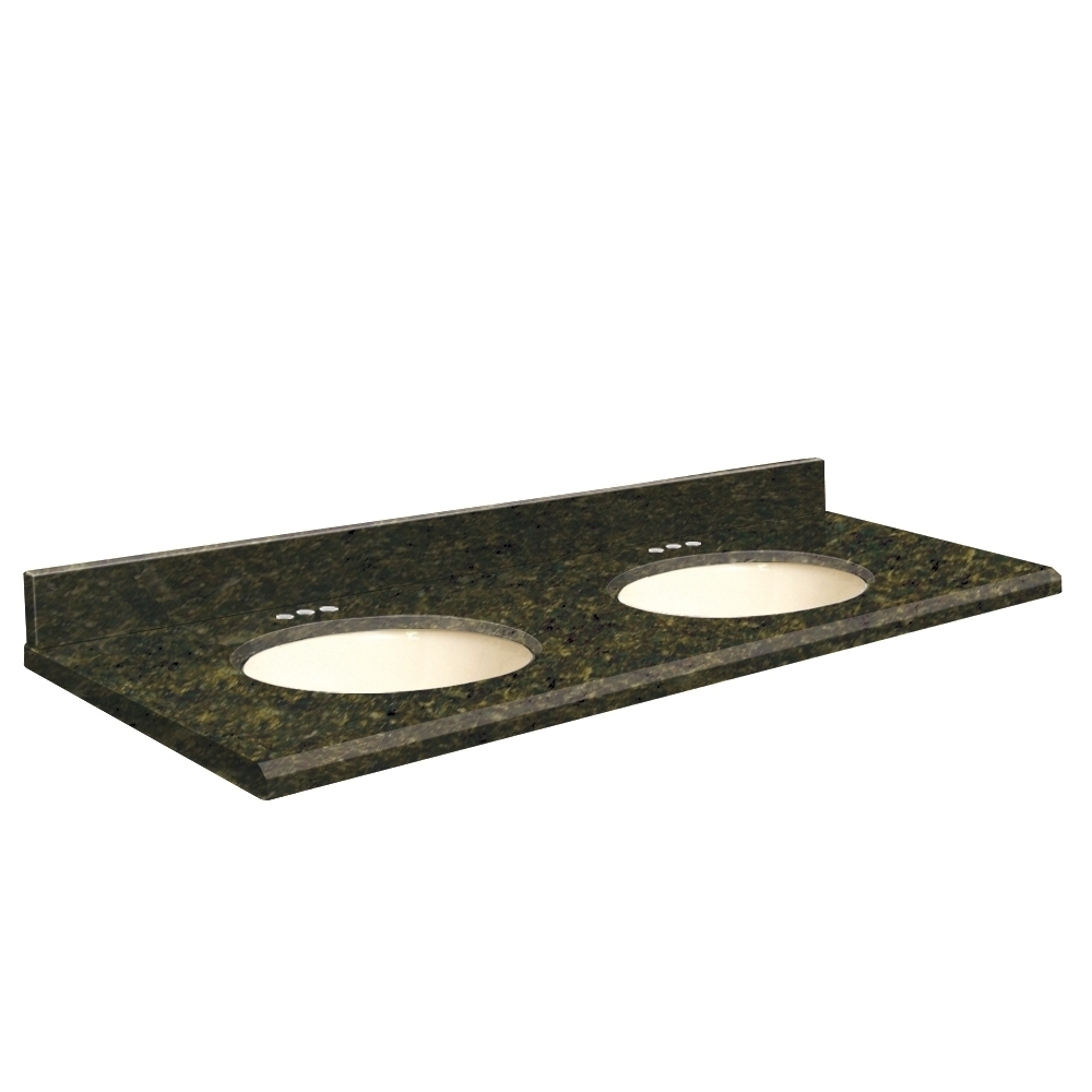 VANITY TOP 61X22 4CC GRANITE G61222-E3-E-B-4 UBA VERDE