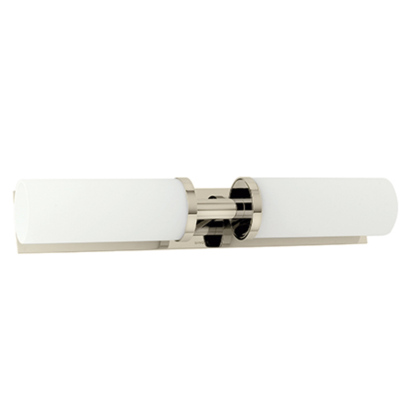 Surface Double Light in Satin Nickel w/Satin Etch Opal Glass
