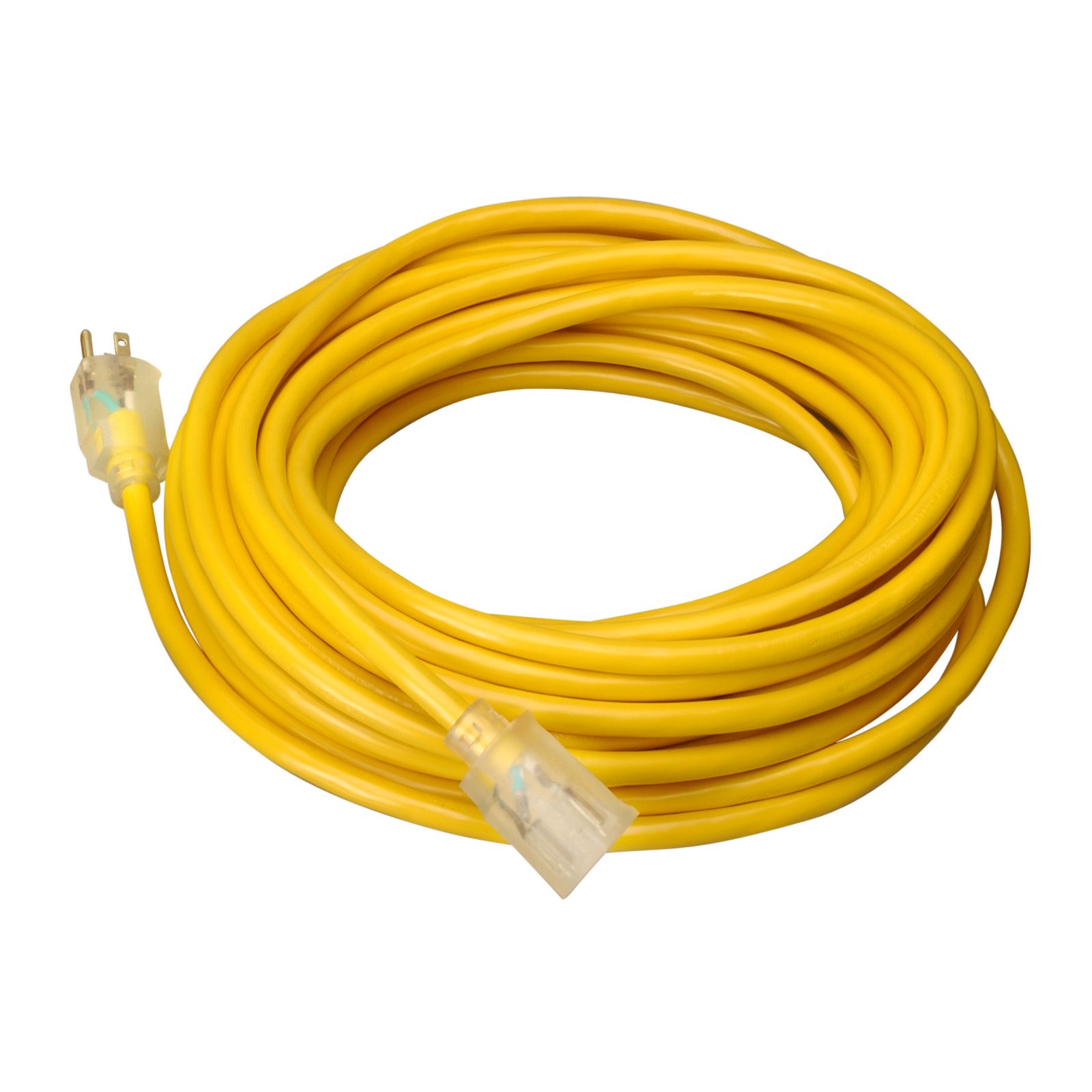 Coleman Cable 25 ft Extension Cord 12/3 Wire Yellow Jacket 