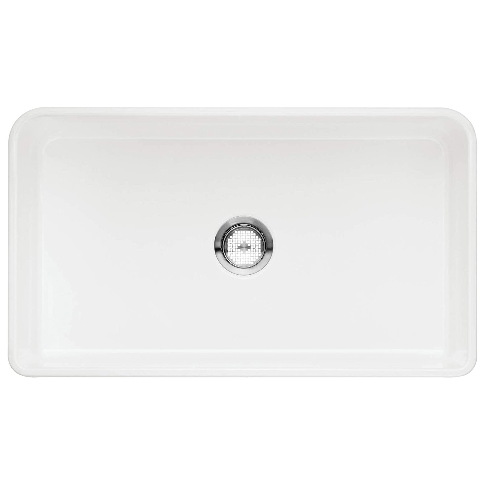 Cerana 33x19x10" Farmhouse Single Bowl Kitchen Sink in White