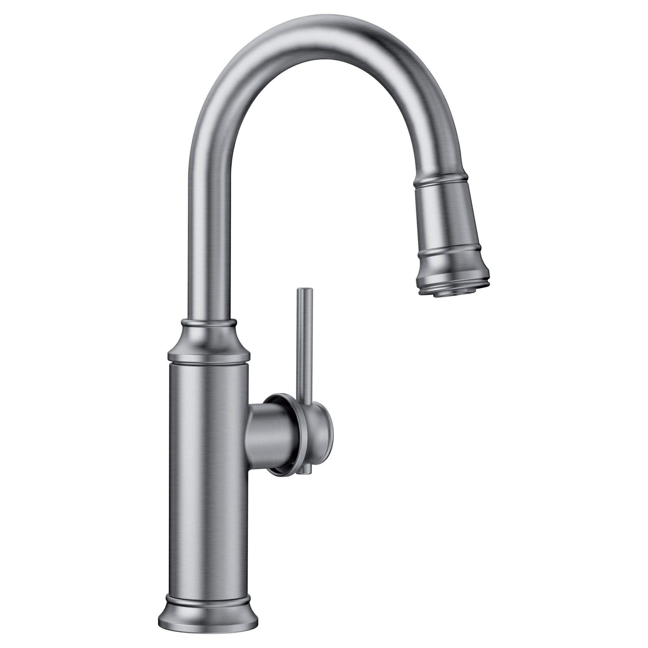 Empressa 1-Hole Pull-Down Spray Bar Faucet in PVD Steel