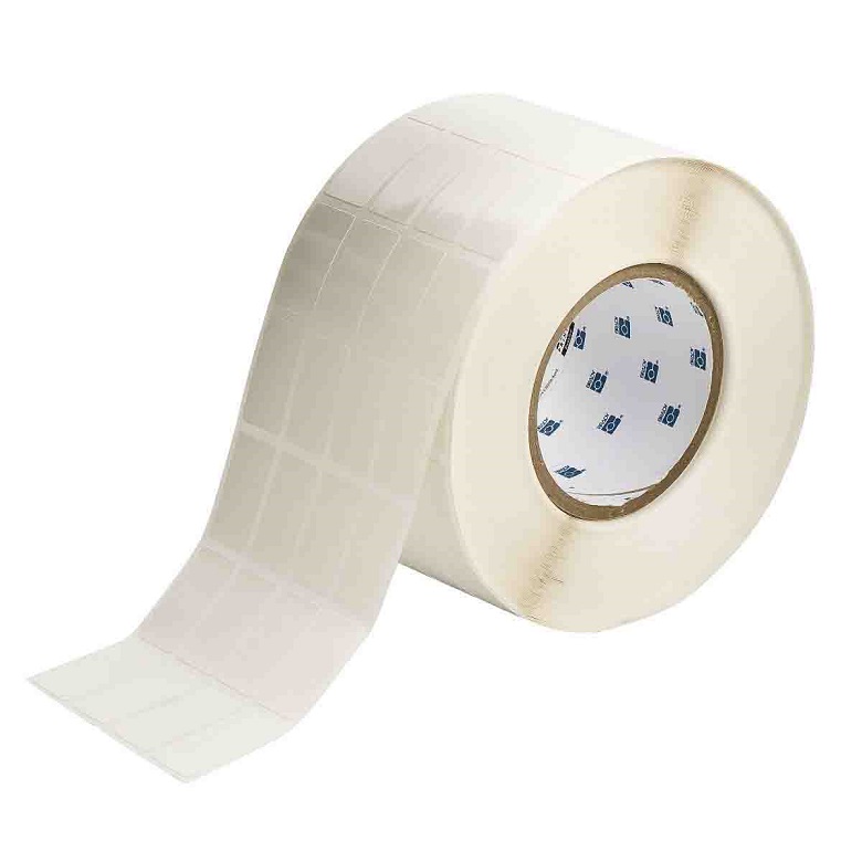 Repositionable Vinyl Cloth Labels 1.437x0.8" White 5,000 per Roll