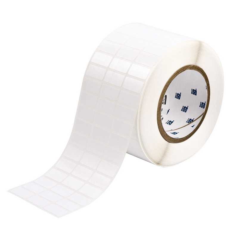 Glossy Polyester Labels .5x1" White 10,000 per Roll