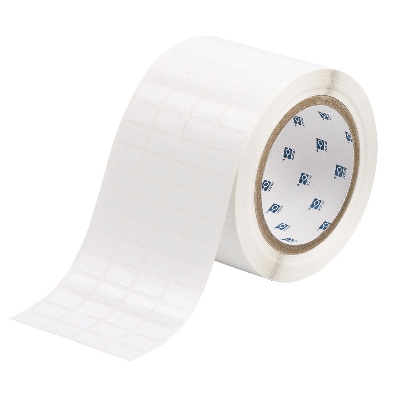 Glossy Polyester Labels .375x0.7" White 10,000 per Roll