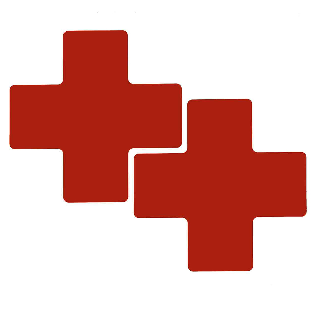 ToughStripe 3"x8" Red Cross Shaped Corner Floor Marks