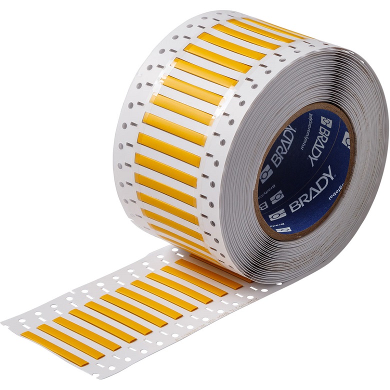 PermaSleeve Wire Marking Labels 2x0.125" Yellow 2,500 per Roll