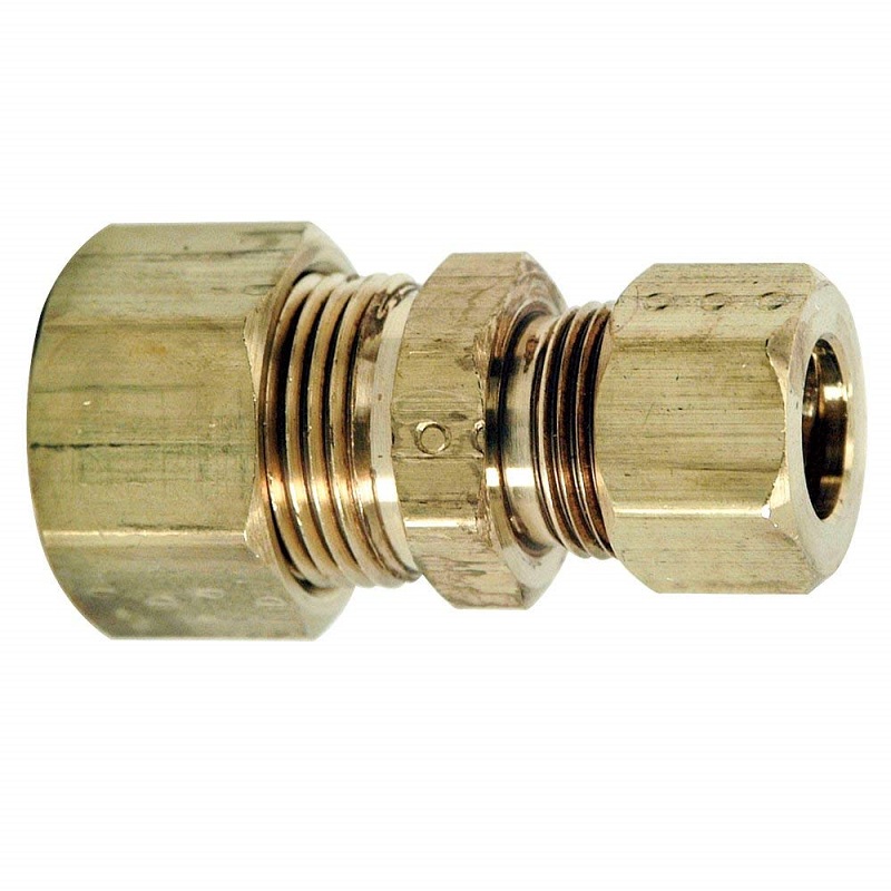 3/8 X 3/8 OD Brass Compression Union Coupling, 62-6