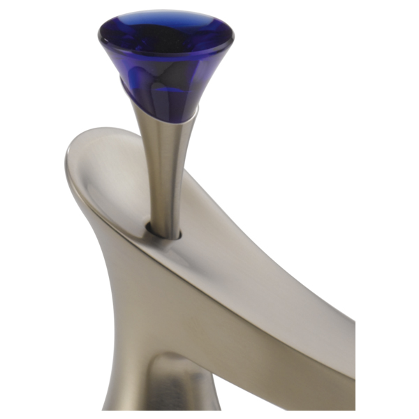 Brizo RSVP Finial in Brushed Nickel w/Blue Glass Topper