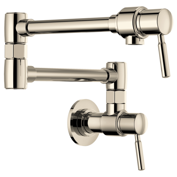Euro Wall Mount Pot Filler in Polished Nickel
